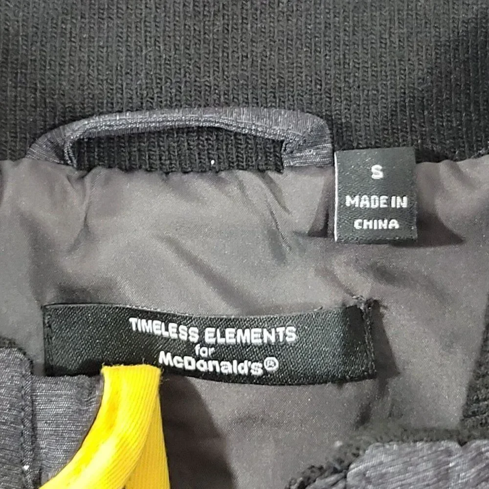 Timeless Elements‎ for McDonalds Puffer Vest Adult Small Employee Gray Full Zip
